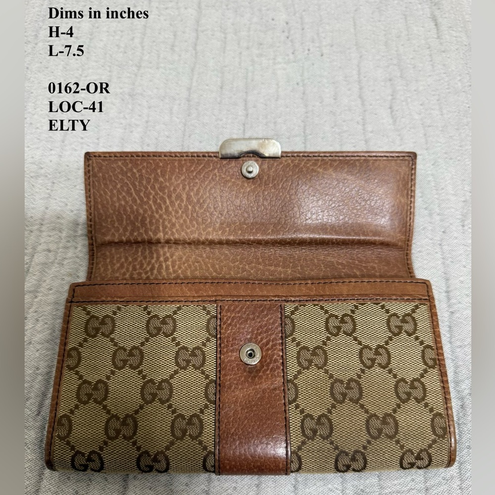 Gucci Classic Brown and Tan GG Wallet